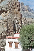 Ladakh - Mulbekh, rock carved relief of Maitreya Buddha